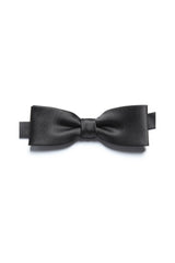 Nœud papillon d'affaires fin en satin noir pour homme