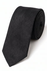 Cravate pour homme en daim noir