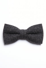 Nœud papillon en tweed noir pour homme