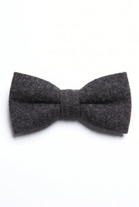 Nœud papillon en tweed noir pour homme