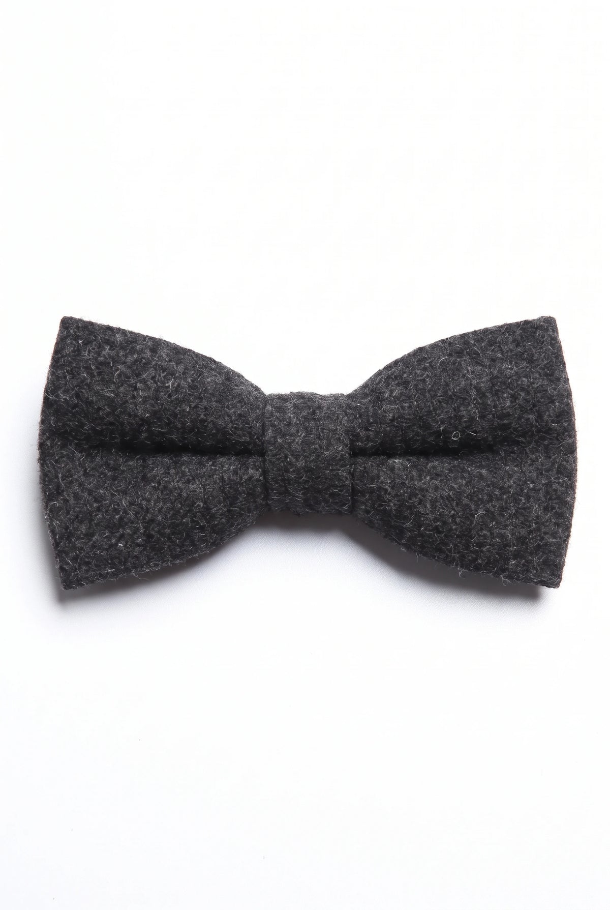 Nœud papillon en tweed noir pour homme
