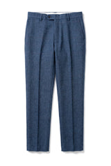 Pantalon à carreaux en tweed bleu à chevrons Dion pour homme