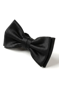 Coffret cadeau pour homme : nœud papillon, pochette et boutons de manchette, couleur noire