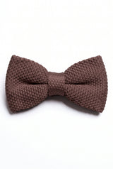 Nœud papillon marron tricoté pour homme
