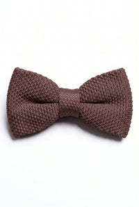 Nœud papillon marron tricoté pour homme