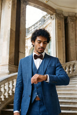 Nœud papillon marron tricoté pour homme