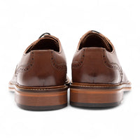 Chaussures habillées brogues en cuir marron pour hommes