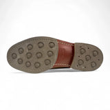 Chaussures habillées brogues en cuir marron pour hommes