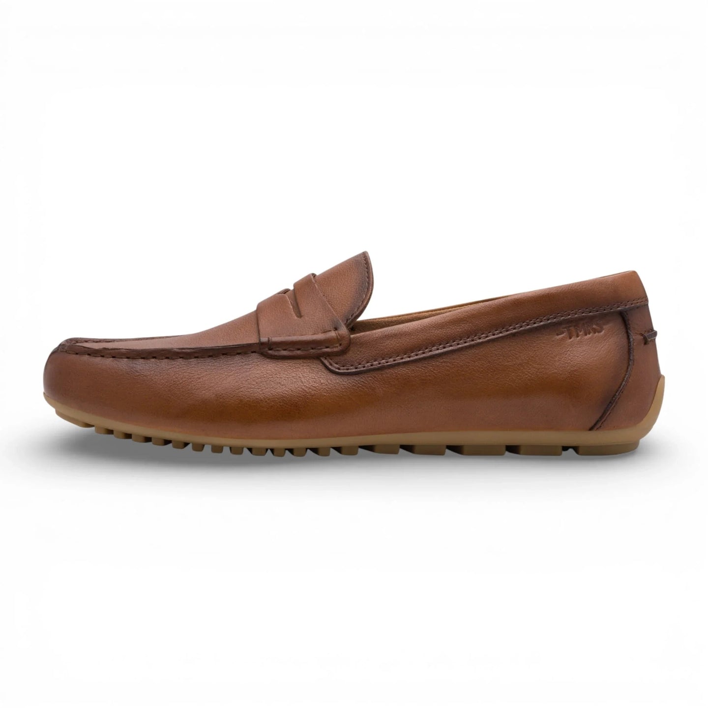 Mocassins en cuir marron pour hommes