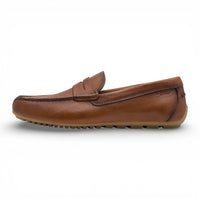 Mocassins en cuir marron pour hommes