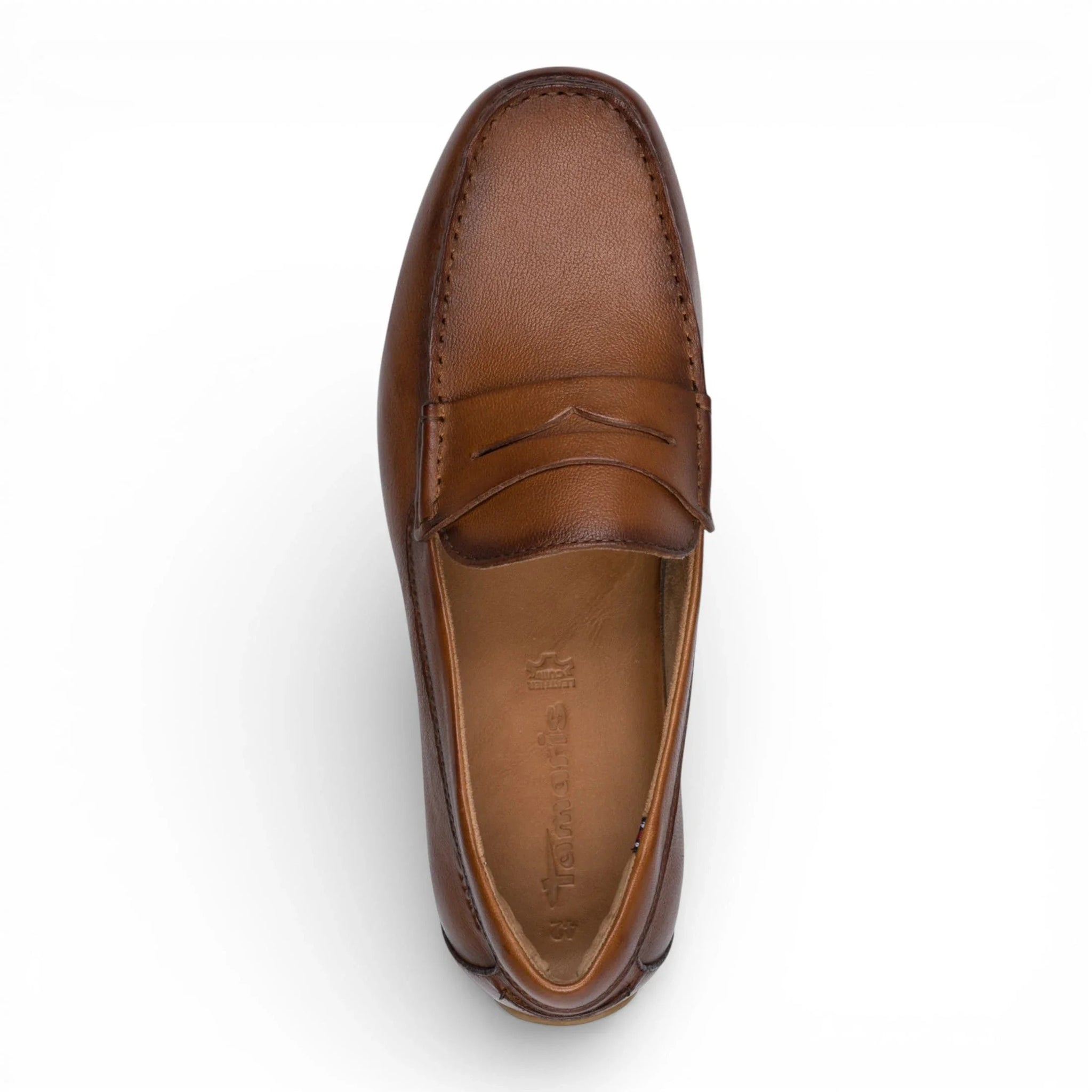 Mocassins en cuir marron pour hommes