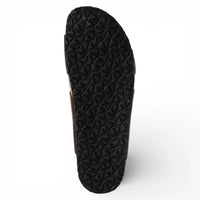 Sandales pantoufles en cuir marron pour hommes
