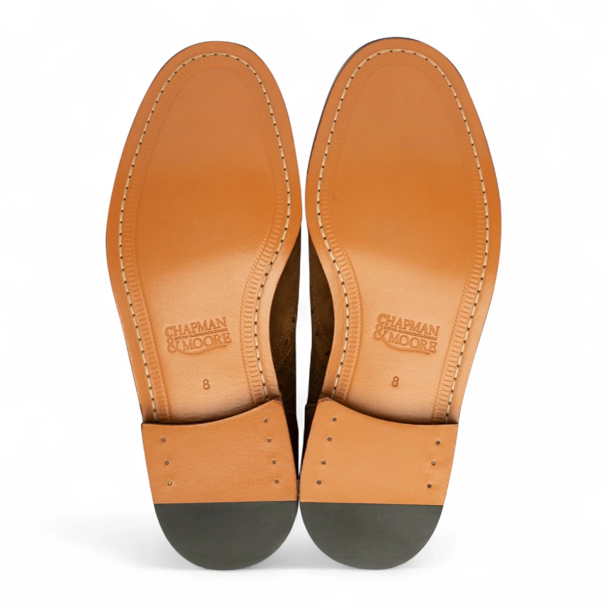 Chaussures Oxford à bout golf en cuir marron pour hommes