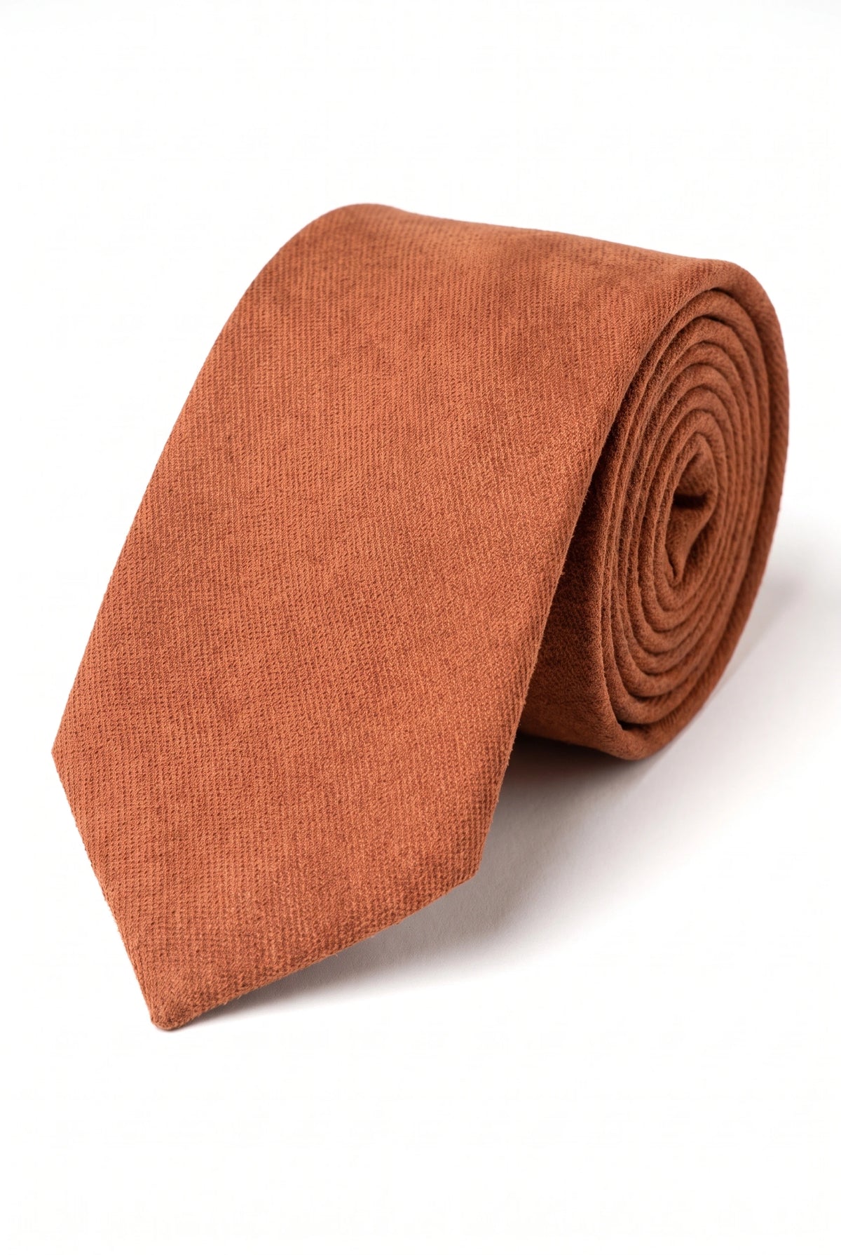 Cravate pour homme en daim marron
