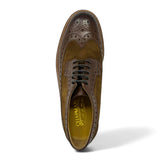 Chaussures brogues pour hommes en cuir suédé marron