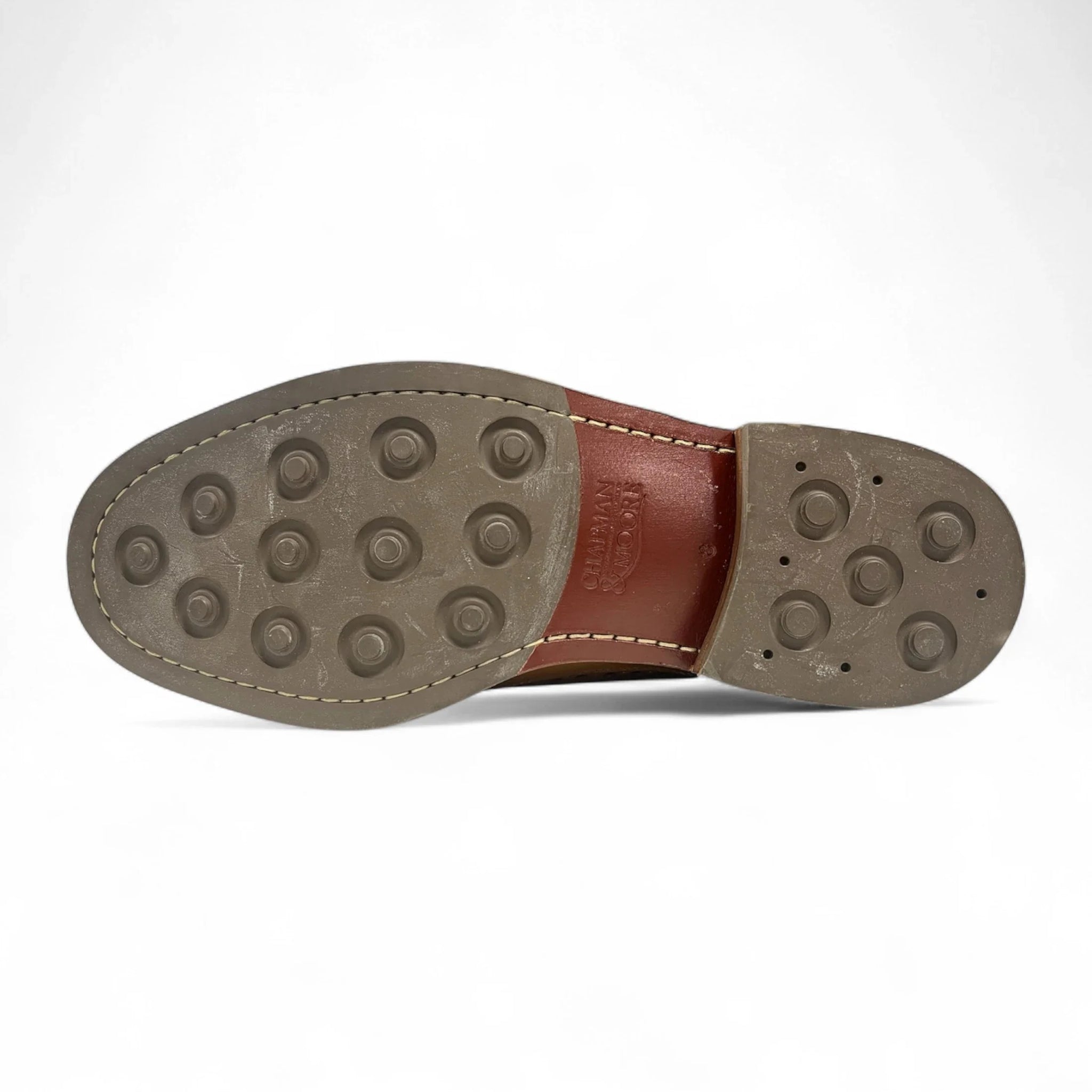 Chaussures brogues pour hommes en cuir suédé marron