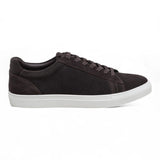 Baskets décontractées à lacets en cuir suédé marron pour homme