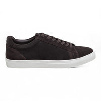 Baskets décontractées à lacets en cuir suédé marron pour homme