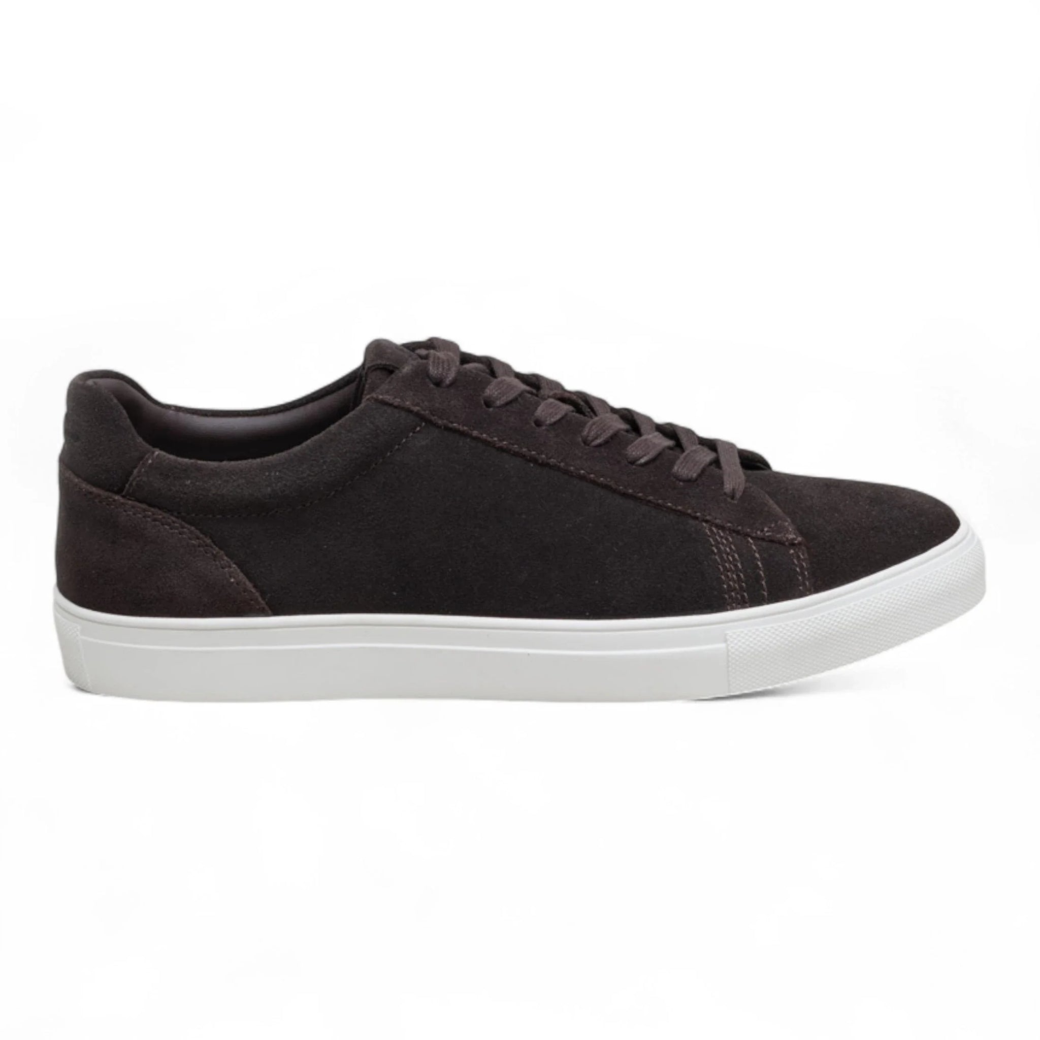 Baskets décontractées à lacets en cuir suédé marron pour homme