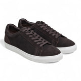 Baskets décontractées à lacets en cuir suédé marron pour homme