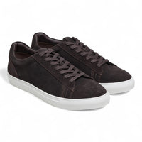 Baskets décontractées à lacets en cuir suédé marron pour homme