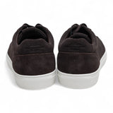 Baskets décontractées à lacets en cuir suédé marron pour homme