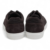 Baskets décontractées à lacets en cuir suédé marron pour homme