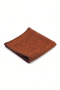 Pochette de costume en tweed marron pour homme