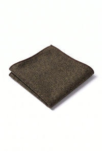 Pochette de costume en tweed marron pour homme