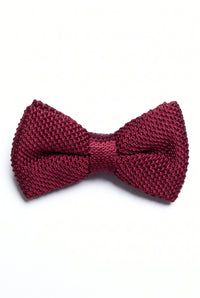 Nœud papillon bordeaux tricoté pour homme