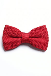 Nœud papillon tricoté bordeaux pour homme