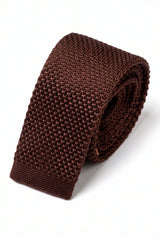 Cravate bordeaux pour homme en polyester tricoté