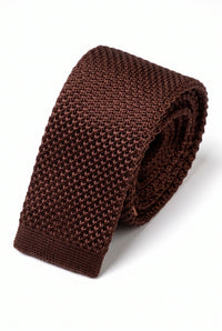 Cravate bordeaux pour homme en polyester tricoté