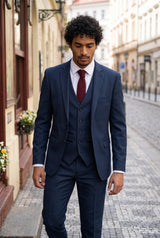 Cravate tricotée bordeaux pour homme