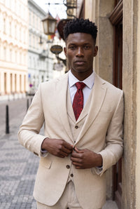 Cravate bordeaux à motif cachemire pour homme