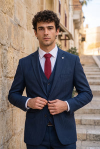 Cravate pour homme en daim bordeaux