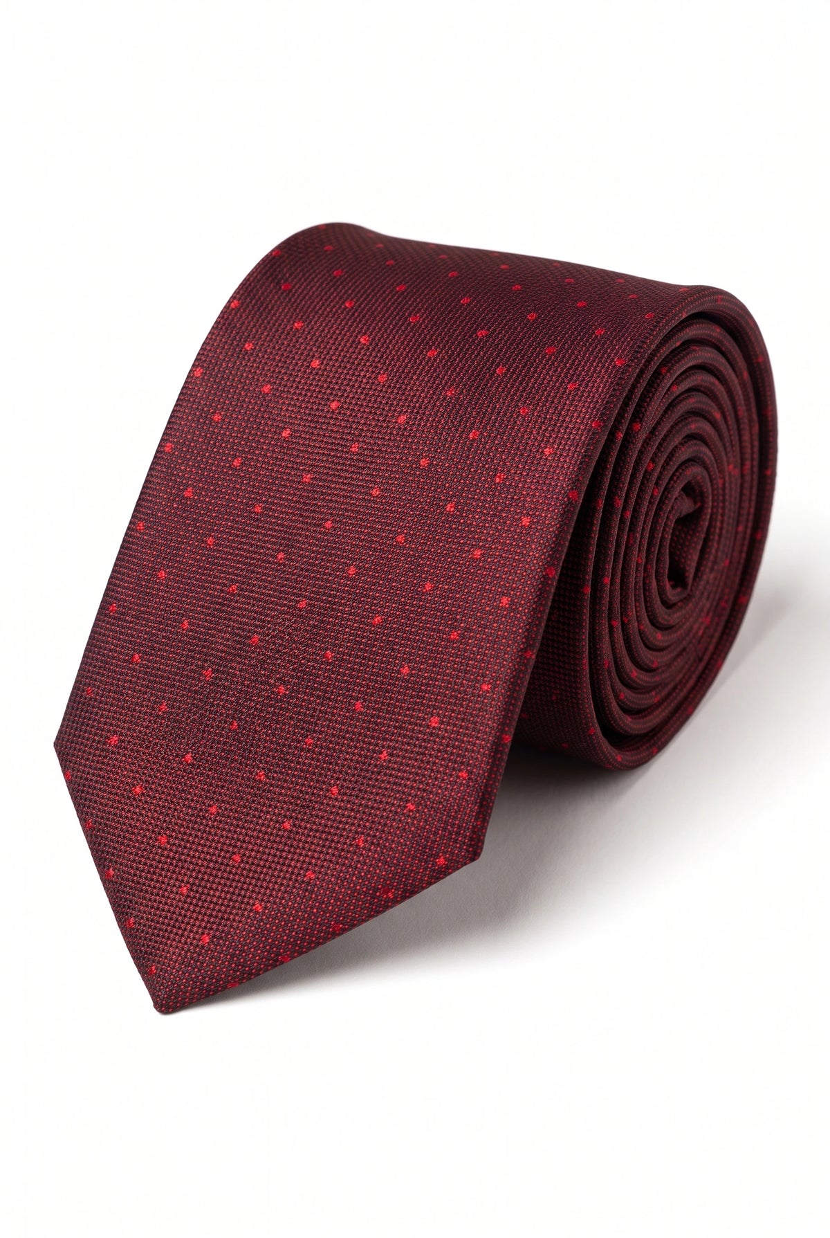 Cravate tissée texturée bordeaux pour homme
