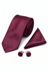 Ensemble de cravates bordeaux pour homme