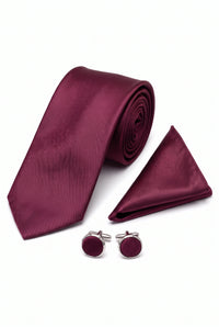 Ensemble de cravates bordeaux pour homme