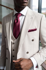 Ensemble de cravates bordeaux pour homme