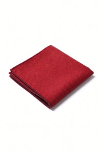 Pochette de costume pour homme en tweed bordeaux mélangé laine