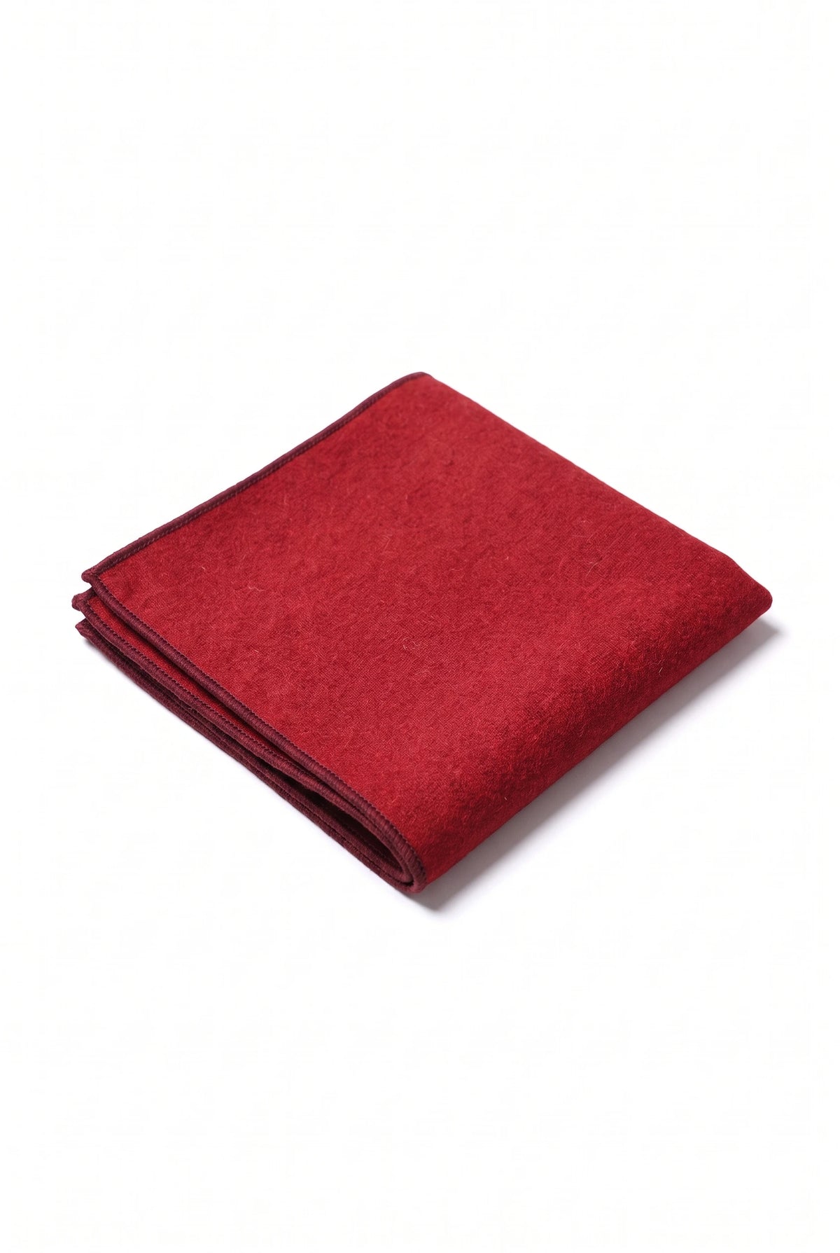 Pochette de costume pour homme en tweed bordeaux mélangé laine