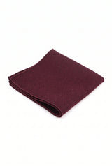 Pochette de costume pour homme en tweed bordeaux mélangé laine
