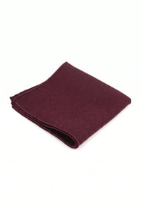Pochette de costume pour homme en tweed bordeaux mélangé laine