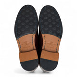 Bottines Balmoral pour homme, en cuir bordeaux, à revers.