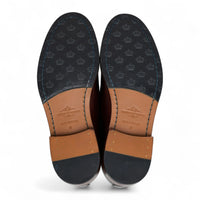 Bottines Balmoral pour homme, en cuir bordeaux, à revers.