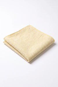Pochette de costume pour homme en tweed champagne mélangé laine