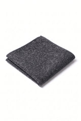 Pochette de costume pour homme en tweed anthracite mélangé laine