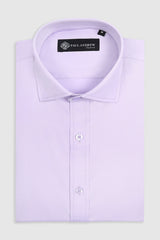 Chemise habillée classique pour homme à poignets mousquetaires et col italien - Lilas