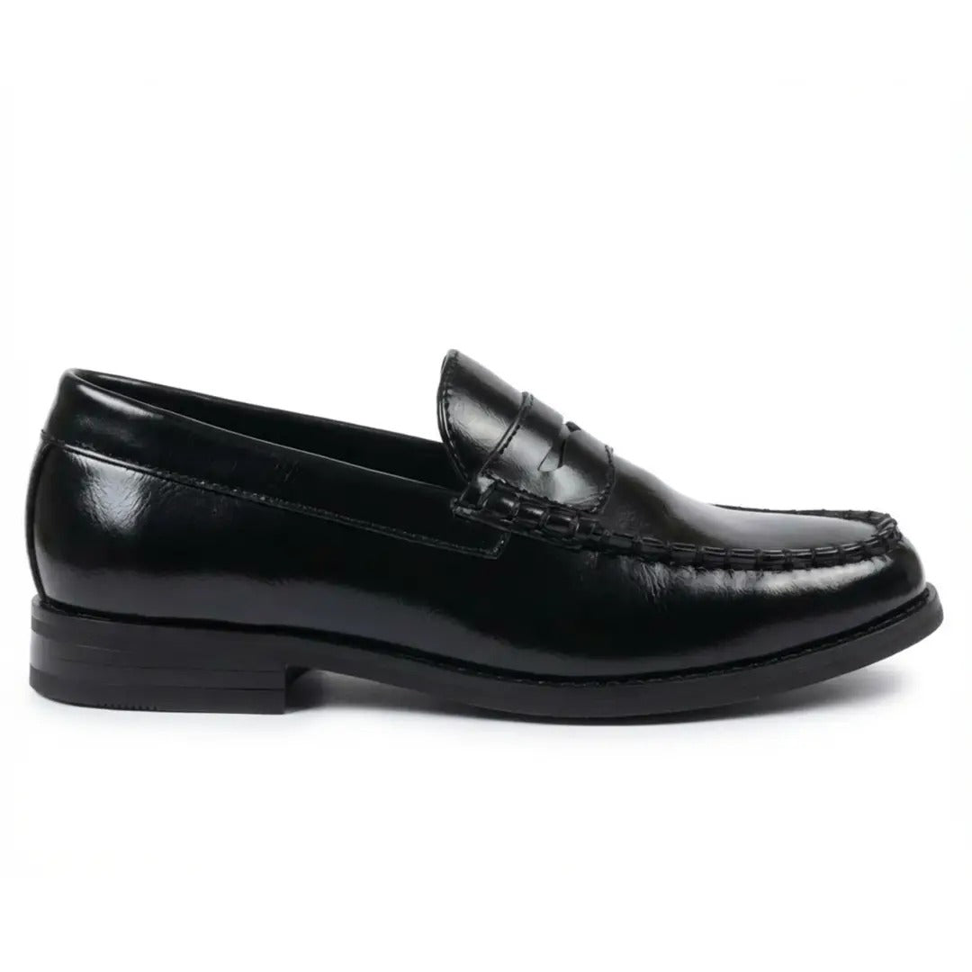 Mocassins classiques Penny pour hommes en cuir PU
